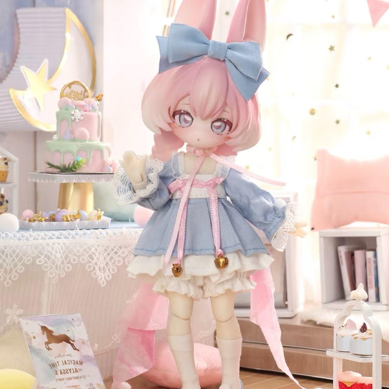정품 비식용 피규어 12분 bjd 블라인드 박스 츠키토 토끼 포켓몬 가동 피규어 뽑기 선물 여자아이