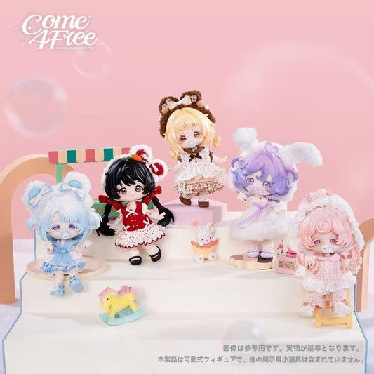 Come4Free 밀크 크림 도넛 풍 몽환 포프 12분 BJD 가동 피규어용 갈아입히기 귀여운 선물 생일 선물 레드 드레스 포함