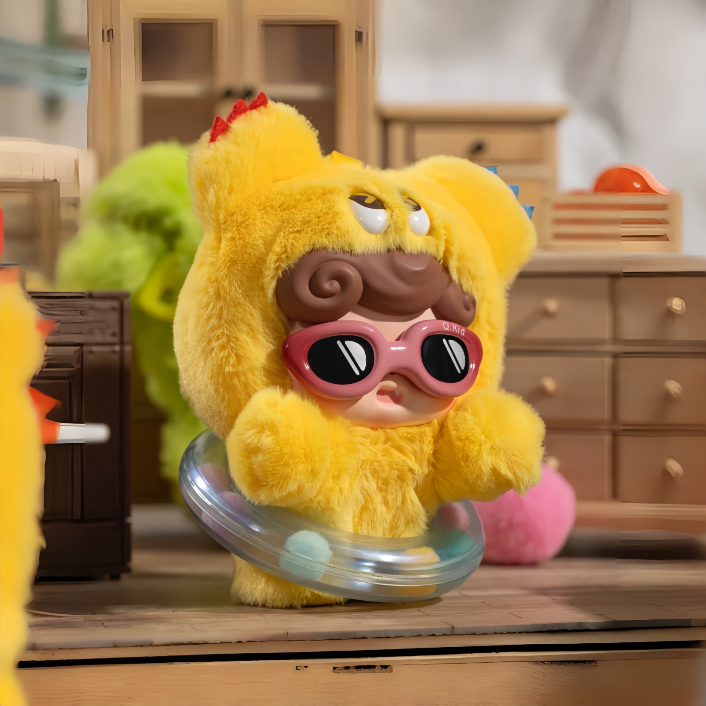 JOTOYS Odd & End Trendy Q-Baby Emotional Furry Monster Series 인형 키 체인 블라인드 박스 트렌디한 장난감 및 선물
