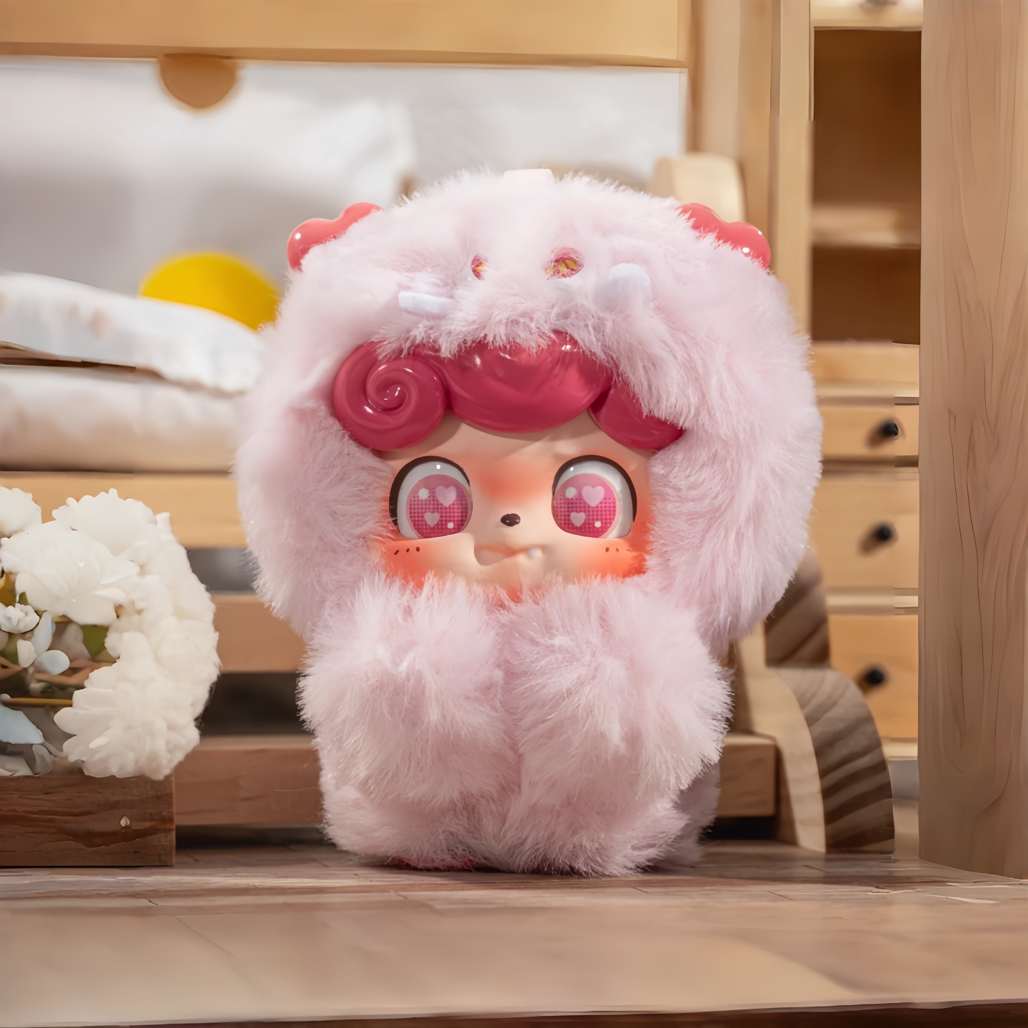 JOTOYS Odd & End Trendy Q-Baby Emotional Furry Monster Series 인형 키 체인 블라인드 박스 트렌디한 장난감 및 선물