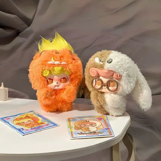 JOTOYS Odd & End Trendy Q-Baby Emotional Furry Monster Series 인형 키 체인 블라인드 박스 트렌디한 장난감 및 선물