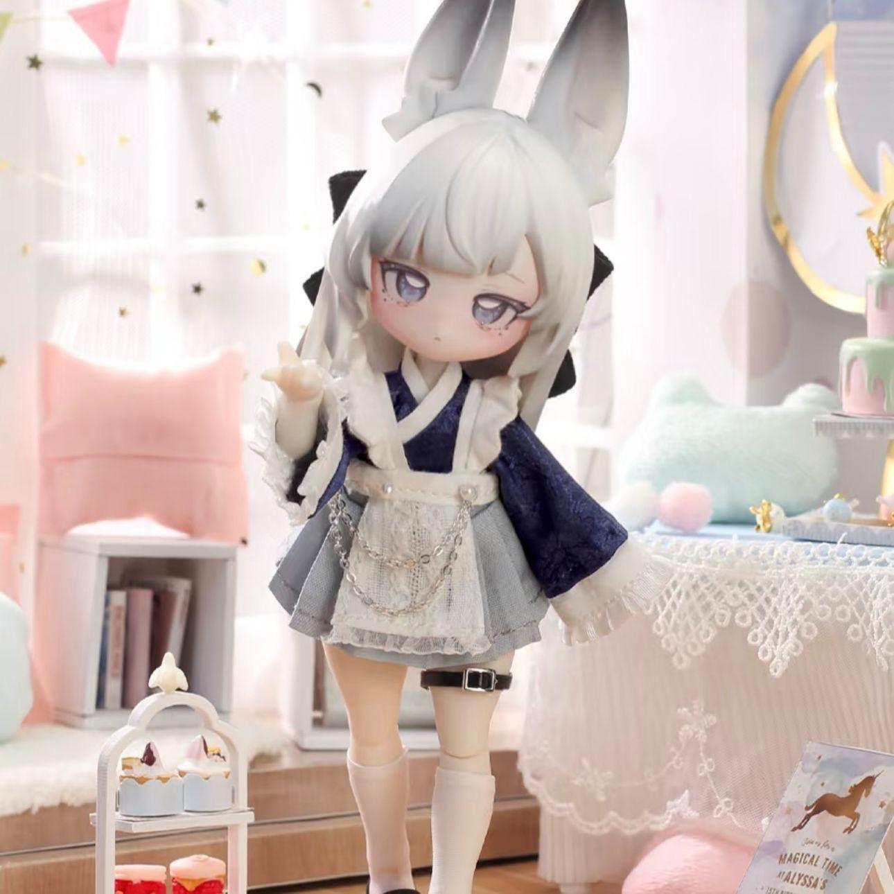 정품 비식용 피규어 12분 bjd 블라인드 박스 츠키토 토끼 포켓몬 가동 피규어 뽑기 선물 여자아이