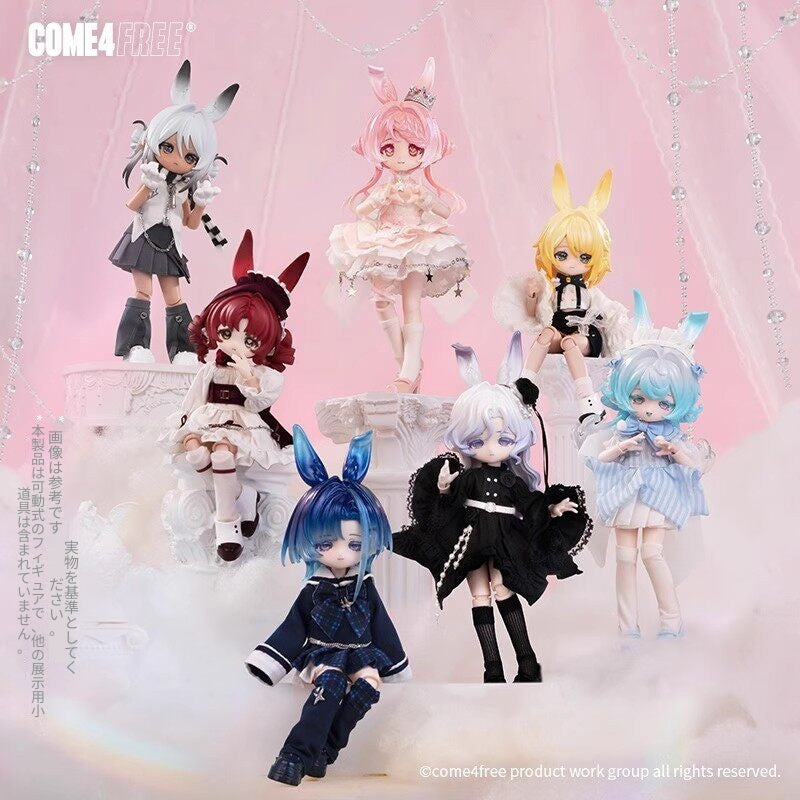ボニーラビット ウェザースター 言語シリーズ BJD ブラインドボックス かわいいアニメ周辺機器 フィギュア デスクトップオーナメント ドール